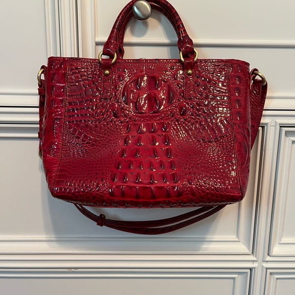 Brahmin Arno Red Glossy Croc Bag - Picture 3 of 15